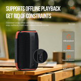 Vipfan 15W Bluetooth Speaker W/ Led Ring Light, Ipx6 Waterproof (Bs07)
