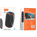 Vipfan 15W Bluetooth Speaker W/ Led Ring Light, Ipx6 Waterproof (Bs07)