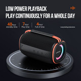 Vipfan 15W Bluetooth Speaker W/ Led Ring Light, Ipx6 Waterproof (Bs07)