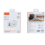 Vipfan 35W Gan Ultra Fast Charger W/ Usb-C & Usb-A (Au8)