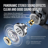 Vipfan Ows Earphone W/ Ear Hook, Innovative Style (T12) Black