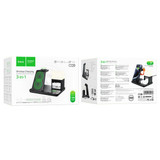 Hoco 15W 3-In-1 Wireless Fast Charger With Night Lamp (Cq9) Black