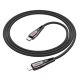 Hoco 27W Nylon Braided Metallic Usb Cable - Lightning To Type C (U133)