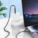 Hoco 27W Nylon Braided Metallic Usb Cable - Lightning To Type C (U133)