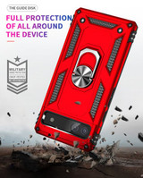 Google Pixel 6a      Military Armour Ring Case    Red