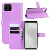 Google Pixel 4      Pu Wallet Case    [Purple]