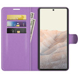 Google Pixel 6 Pro      Pu Wallet Case    [Purple]