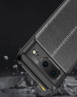Google Pixel 8      Leather Texture Case    Black