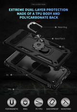 Google Pixel 7a      Military Armour Ring Case    Black