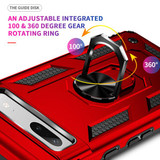 Google Pixel 7a      Military Armour Ring Case    Red