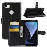 Google Pixel 3      Pu Wallet Case    [Black]