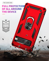 Google Pixel 7      Military Armour Ring Case    Red