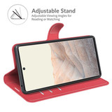 Google Pixel 6 Pro      Pu Wallet Case    [Red]