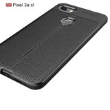 Google Pixel 3a XL      Leather Texture Case    Black