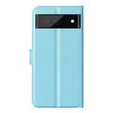 Google Pixel 6A      Pu Wallet Case    [Lightblue]