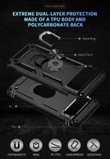 Google Pixel 8a      Military Armour Ring Case    Black