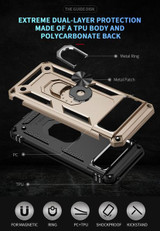 Google Pixel 8a      Military Armour Ring Case    Gold