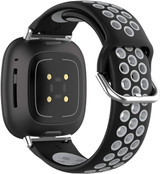 Fitbit Versa 4      Silicone Strap   Black/Grey