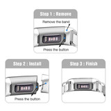 Fitbit Charge 3      Stainless Steel Strap   Silver