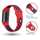 Fitbit Charge 3      Silicone Strap   Red/Black