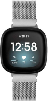 Fitbit Versa 4      Milanese Loop Strap   Silver