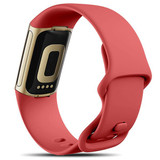 Fitbit Charge 6      Silicone Strap   Red