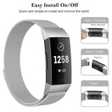 Fitbit Charge 3      Milanese Loop Strap   Silver