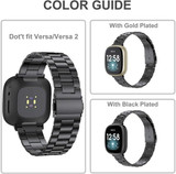 Fitbit Versa 3      Stainless Steel Strap   Black