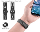 Fitbit Versa      Silicone Strap   Black/Grey