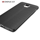 OnePlus 3/3T      Leather Texture Case    Grey
