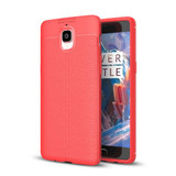 OnePlus 3/3T      Leather Texture Case    Red