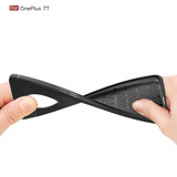 OnePlus 7T      Leather Texture Case    Navy