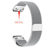 Garmin fenix 6X      Milanese Loop Strap   Silver