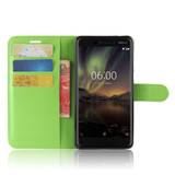 Nokia 6.1      Pu Wallet Case    [Green]