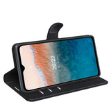 Nokia C21 Plus      Pu Wallet Case    [Black]