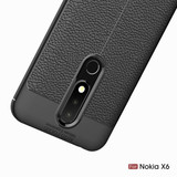 Nokia 6.1 Plus (X6) Leather Texture Case Red