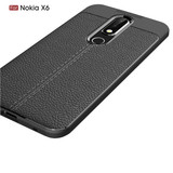Nokia 6.1 Plus (X6) Leather Texture Case Red