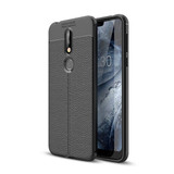 Nokia 7.1 Leather Texture Case Black