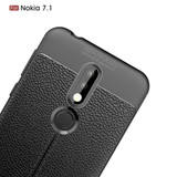 Nokia 7.1 Leather Texture Case Black