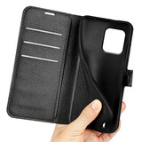 Nokia C12      Pu Wallet Case    [Black]