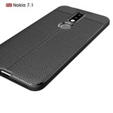 Nokia 7.1 Leather Texture Case Red