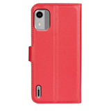 Nokia C12      Pu Wallet Case    [Red]