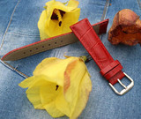 Samsung Galaxy Watch 4 Classic      PU Leather Strap   Red