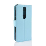 Nokia 6.1 Plus (X6)      Pu Wallet Case    [Lightblue]