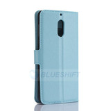 Nokia 6      Pu Wallet Case    [Lightblue]