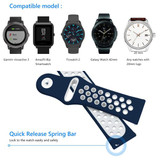 Samsung Galaxy Watch 4 Classic      Silicone Strap   Navy/White