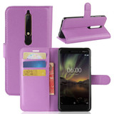 Nokia 6.1      Pu Wallet Case    [Purple]