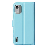 Nokia C12      Pu Wallet Case    [Lightblue]