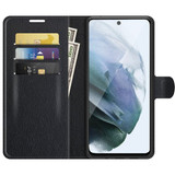 Samsung Galaxy S21 Fe 5G      Pu Wallet Case    [Black]