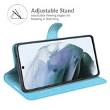 Samsung Galaxy S21 Fe 5G      Pu Wallet Case    [Lightblue]